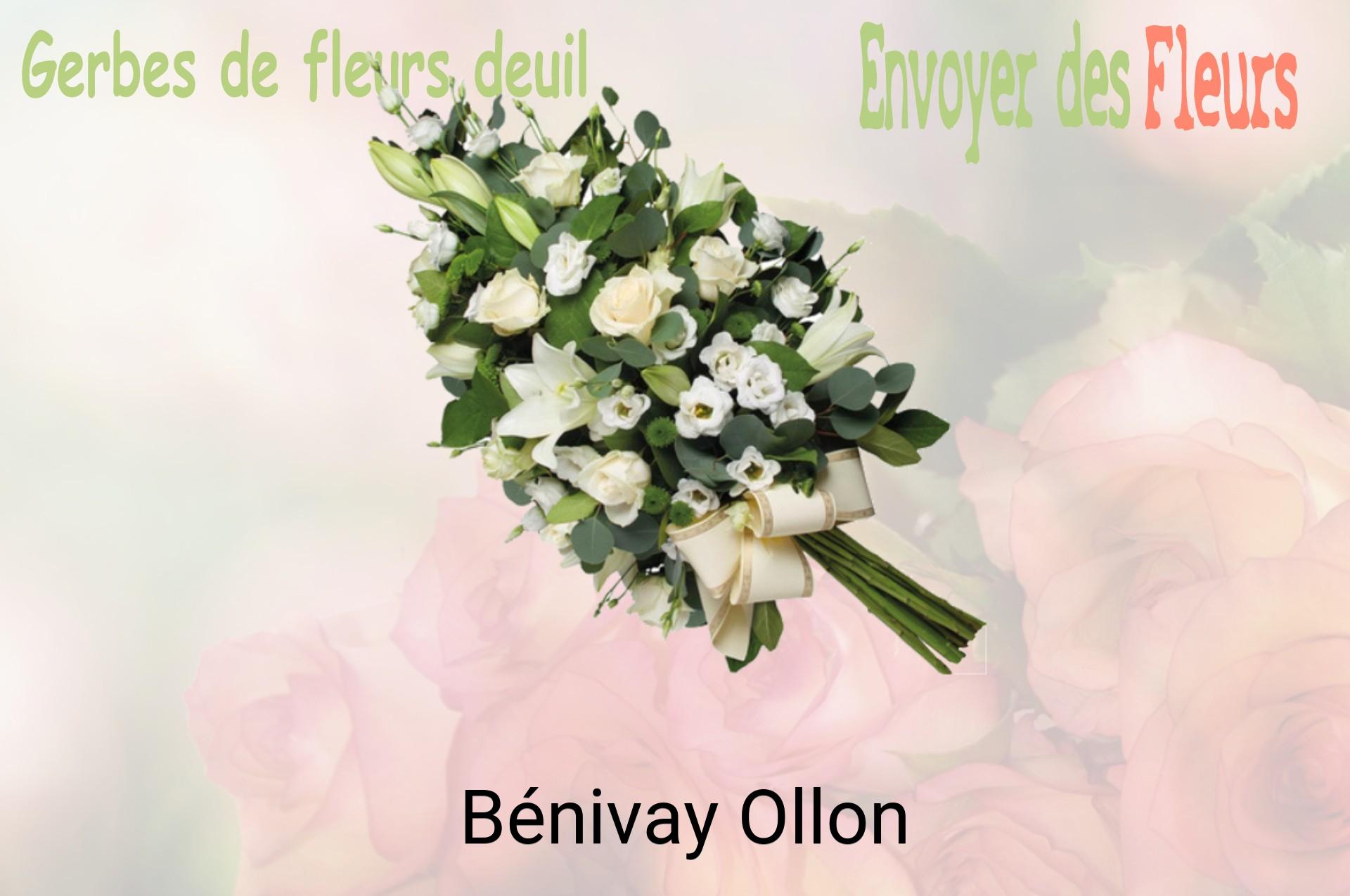 Gerbe de fleurs de deuil livrée à Bénivay-Ollon